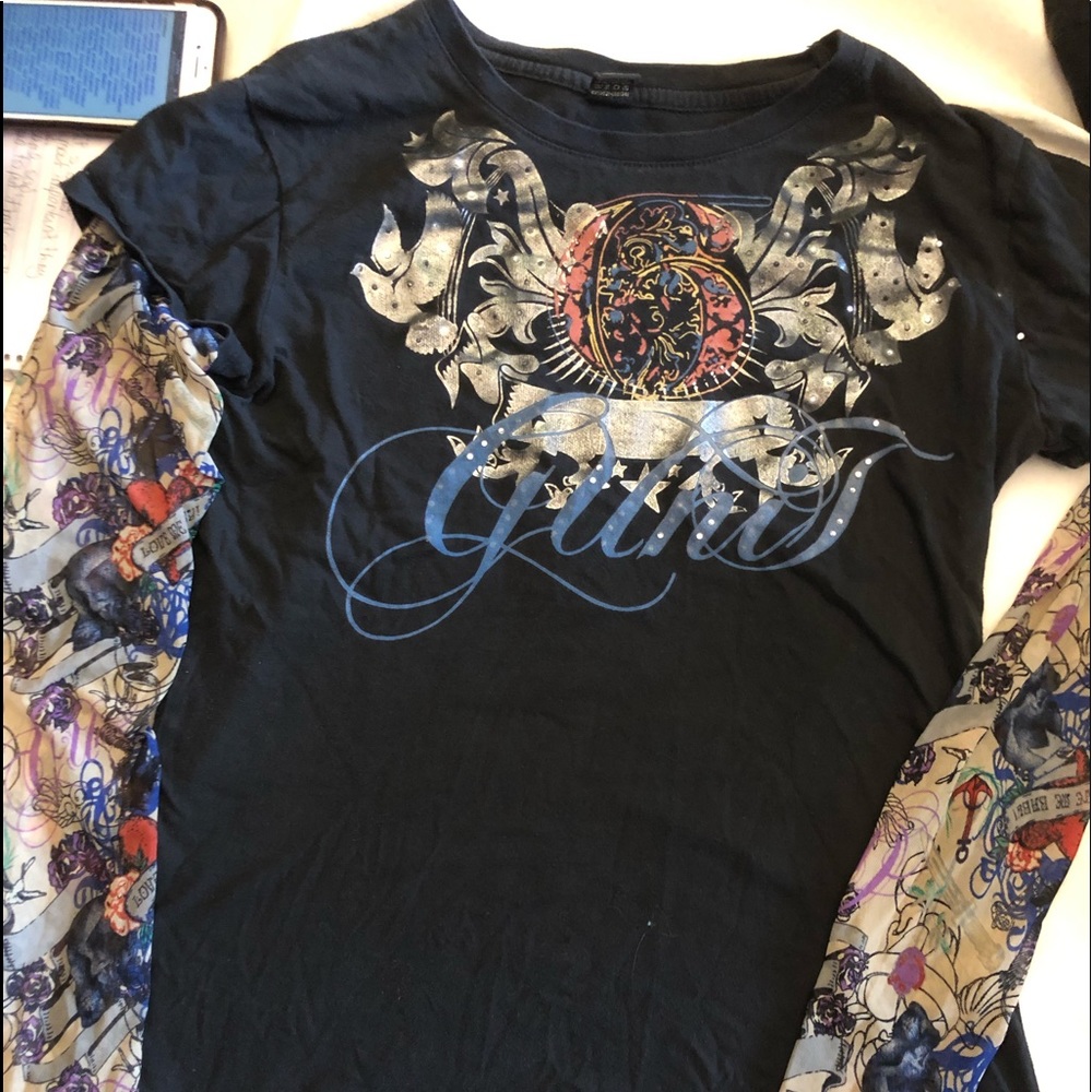 G Unite vintage shirt with tattoo arms size XL